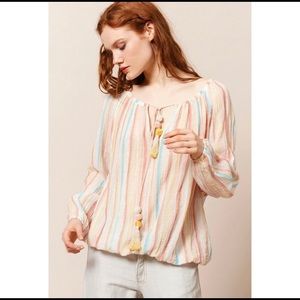Mes Demoiselles Paris Rosita Blouse Pastel Striped
